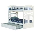 Windsor Twin/Twin Bunk Bed with Trundle Bed - White