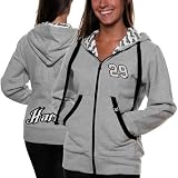 NASCAR Chase Authentics Kevin Harvick Ladies Speed Diva Full Zip Hoodie - Ash