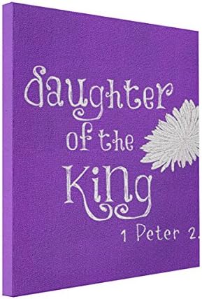 ColorUnique Bible Verse: Daughter Of The King Purple Canvas Print