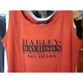 Harley-Davidson Women's Harley 105th Anniversary Orange Tank Top --LIMITED EDITION-- 100%...