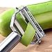 Pridebit Julienne Vegetable Peeler Premium Quality Stainless Steel Dual Blade with Cleaning Brush Dishwasher-Safe