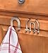 Spectrum Diversified Over-The-Cabinet Door Double Hook, Brushed Nickel (67971), 1 Set