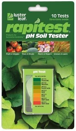 Luster Leaf 1612 Rapitest Dirt Soil Plant Garden Ph Meter Tester 10 Test Kit