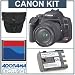Canon Digital Rebel XTi SLR w/ EFS 18-55mm - Black - Refurbished by Canon U.S.A.with 2 GB CF Memory Card, Spare NB-2LH Lithium-Ion Rechargeable Battery, Camera Case
