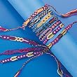 12 Woven Friendship Bracelets in Assorted Colors