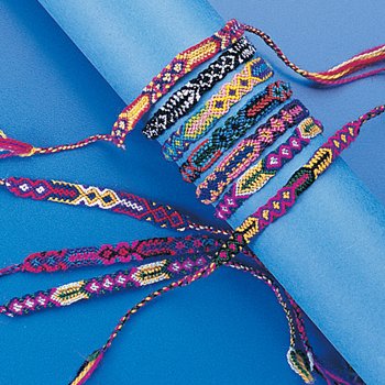 12 Woven Friendship Bracelets in Assorted Colors