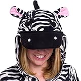 Sunrise Adult Giraffe Onesie Costume Kigurumi Pajamas (Medium, Zebra)