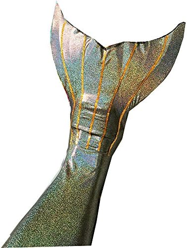 Grey Swimmable Mermaid Tail Tails Girl Adult Sparkle (with no monofin)KID L