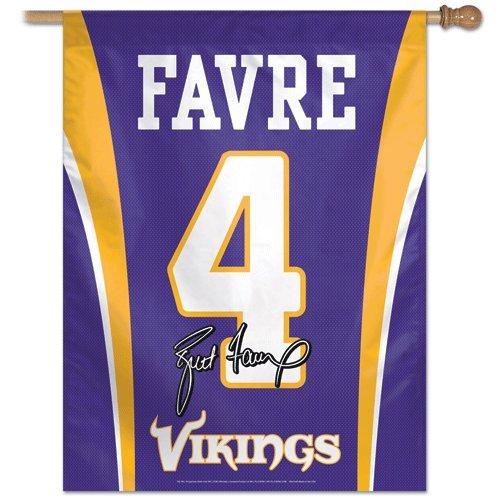 Wincraft Minnesota Vikings Brett Favre 27x37 Vertical Flag