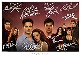 TWILIGHT SAGA BREAKING DAWN CAST SIGNED AUTOGRAPH PHOTO A4 12X8 INCHES PRINT POSTER * ROBERT PATTINSON EDWARD CULLEN BELLA SWAN KRISTEN STEWART JACOB BLACK TAYLOR LAUTNER ECLIPSE NEW MOON *