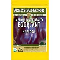 Seeds of Change S11018 Certified Organic Imperial Black Beauty Eggplant, 50 Seed Count