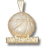 University of Michigan Basketball Pendant (14kt)