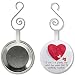 LOVE HEART PUZZLE Valentine's Day 2.25 inch Button Style Hanging Ornament
