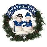 Kansas City Royals Team Snowman Christmas Wreath