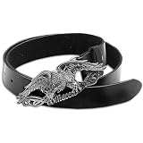 Mecca - Mecca Leather Belt with Eagle Buckle