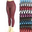 Striped Capri Style Leggings - Choose from 9 colors