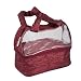 Bagathon India Transparent Nylon Vanity Bag [Maroon] RS.349.00