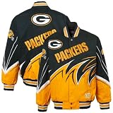NFL Men's Green Bay Packers Slash Jacket (Green/Gold, 2X-Large)