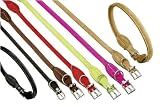Halsband BUFFALO aus Leder RUND in 6 Farben und 7 Größen (von 32cm bis 60cm)