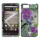 Rubberized Finish Transparent Two Birds with Flowers on Pastel Green Snap o ....