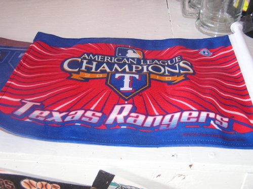 Texas Rangers American League Champions 2010 Car Flag