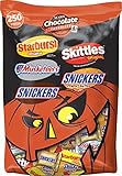 Mars Chocolate and Sugar Halloween Candy Variety Mix (Starburst, 3 Musketeers, Snickers, and Skittles), 250 Pieces