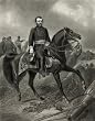 Grant on Horseback - Painting by Christian Schussele, ca. 1892 Engraving by William Sartain - 16" x 20" - Fine-Art Gicl??e Photographic Print of an Image from the Library of Congress Collection