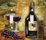 Red Wine and Grapes Decorative Double Switchplate Cover