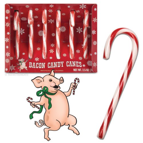 Bacon Lovers Combo Gift Pack with Sticker- Bacon Candy Canes & Bacon Lip Balm