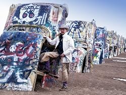 Cowboy at the Funky Cadillac Ranch, U.S. Route 66, Amarillo - Beautiful 16"x20" Photographic Print by Carol M. Highsmith
