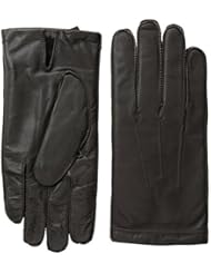 Apparel: Isotoner Mens Smartouch Stretch Leather Glove with Center Palm Vent, Brown, Large - Isotoner Men's Gloves