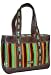 Hadaki Free Spirit Leather/Coated Print Tote (Multi Colored stripes )