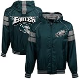 NFL Men's Philadelphia Eagles Full Zip Hooded Jacket (Green, Large)