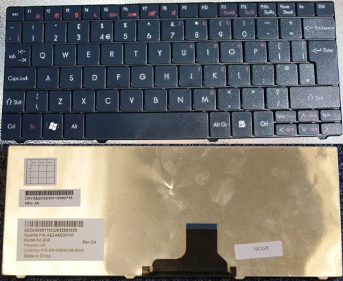 Acer Ferrari One 200 Black Uk Replacement Laptop Keyboard (key261) Picture