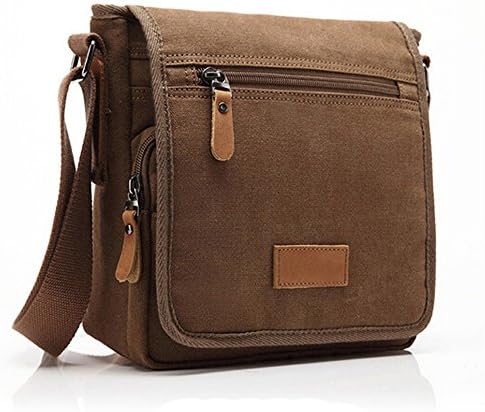 Korean Messenger Single shoulder Tote Bag Satchel Casual Travelling Bag (Dark brown)