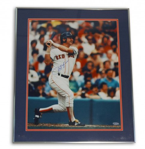 Carl Yastrzemski Framed Autographed/Hand Signed Boston Red Sox 16x20 Photo. UDA COA.