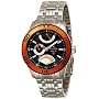 Bulova Men's Marine Star Stainless Steel Bracelet Black Dial Watch #98B112