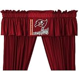 Tampa Bay Buccaneers Locker Room Ruffled Valance with Drape by Sports Coverage