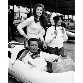 JAMES GARNER AS PETE ARON, JESSICA WALTER AS PAT STODDARD FROM GRAND PRIX #1 - BLACK & WHITE Movie Photo - (4 Different Photograph & POSTER Sizes Available)