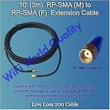 10' (3M) RP-SMA Male to Female WiFi Antenna Extension Cable