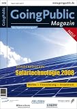 Solartechnologie 2008: Märkte - Finanzierung - Investment