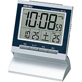 SEIKO CLOCK(セイコークロック) 電波デジタル置き時計 ツイン・パ 温度表示 ネイビー SQ681S