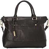 Tignanello Smooth Operator Convertible Top Handle Bag,Black/Black,One Size