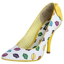 Naughty Monkey Women's Lip Service Pump,Yellow,9 M