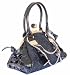 Black Leather Handbag - Black Retro Patent Satchel with Lace