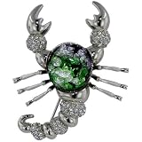 Pugster Green Scorpion Animal Brooches Pin
