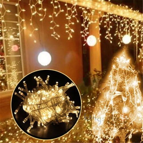 10M 100LED Christmas Wedding Xmas Party Decor Outdoor Fairy String Light Lamp "Color WarmWhite" Set 029