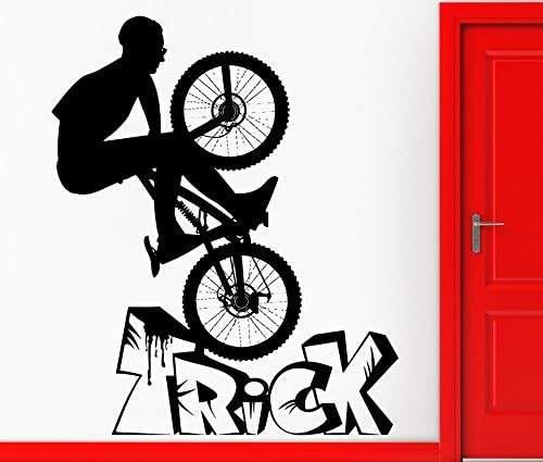 Wall Stickers Vinyl Decal BMX Mountain Bike Trick Bicycle Extreme Sport Teen Decor (z2370)