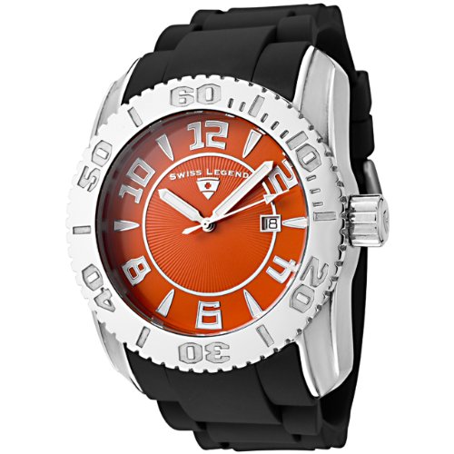 Swiss Legend Men's 20068-06 Commander Collection Stainless Steel Orange Dial Watch