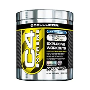 Cellucor C4 Extreme Workout Supplement, Icy Blue Razz, 342 Gram